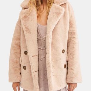 Free People Kate Faux Fur Coat Jacket